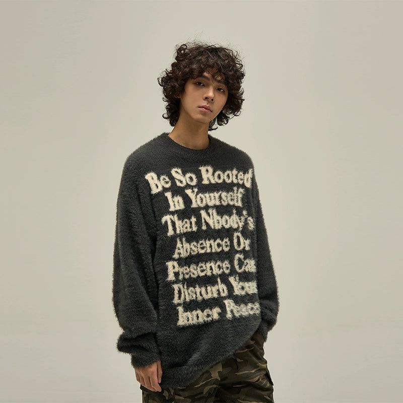 Fuzzy Motivational Quote Sweater