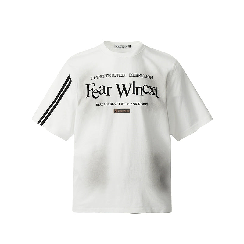 Sporty Sleeves Graphic Oversized T-Shirt