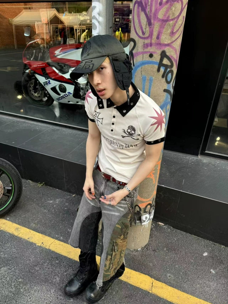 CrimsonStar 05 Skull Crest Polo Shirt