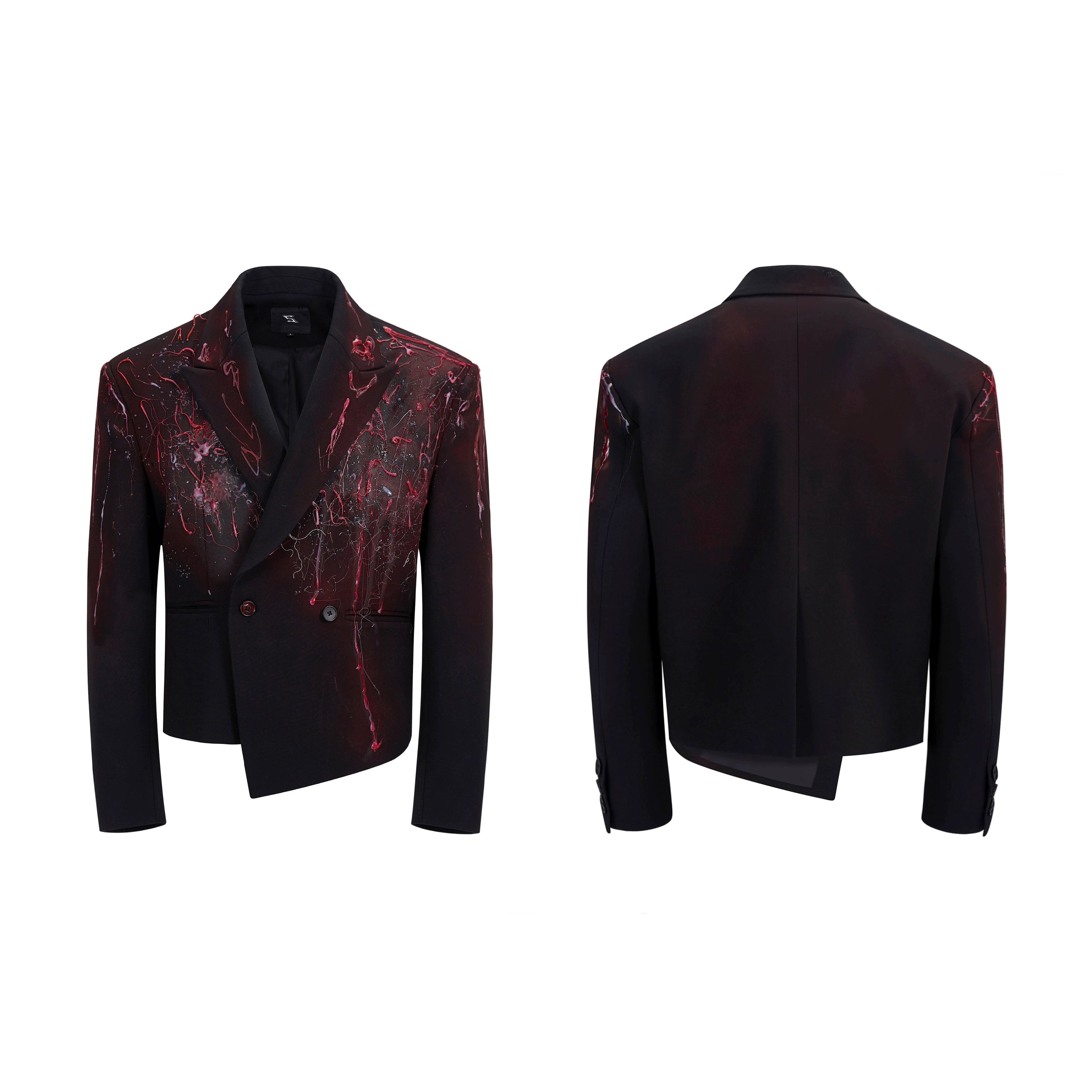 Asymmetrical Black Cropped Jacket