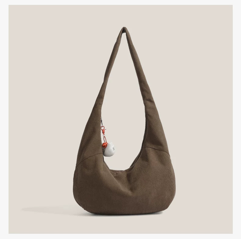Charm Corduroy Hobo Bag