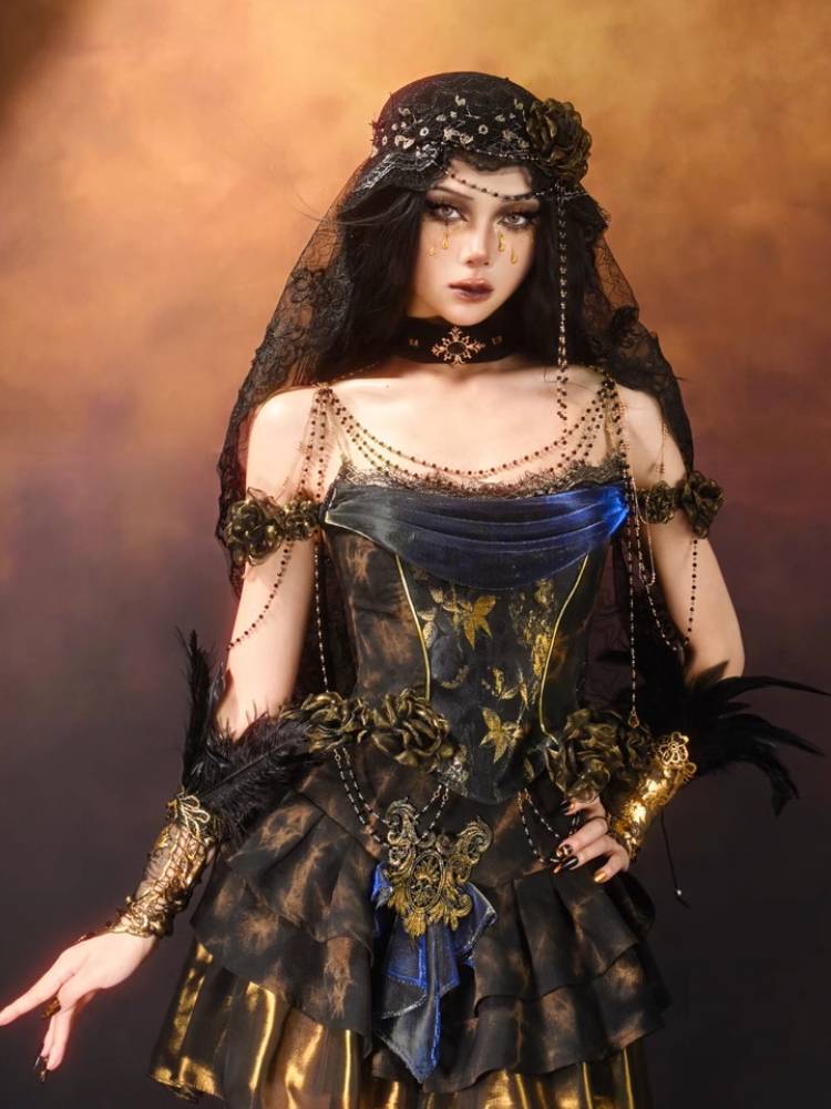 Falda de volante de la insignia real