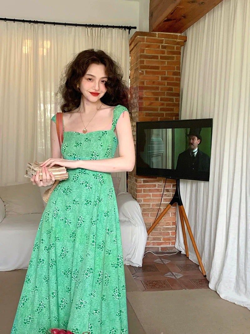 Floral Sleeveless Long Dress