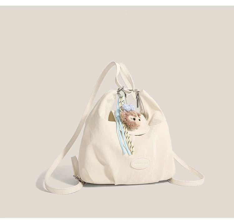 Milky Way Teddy Charm Hobo Tote