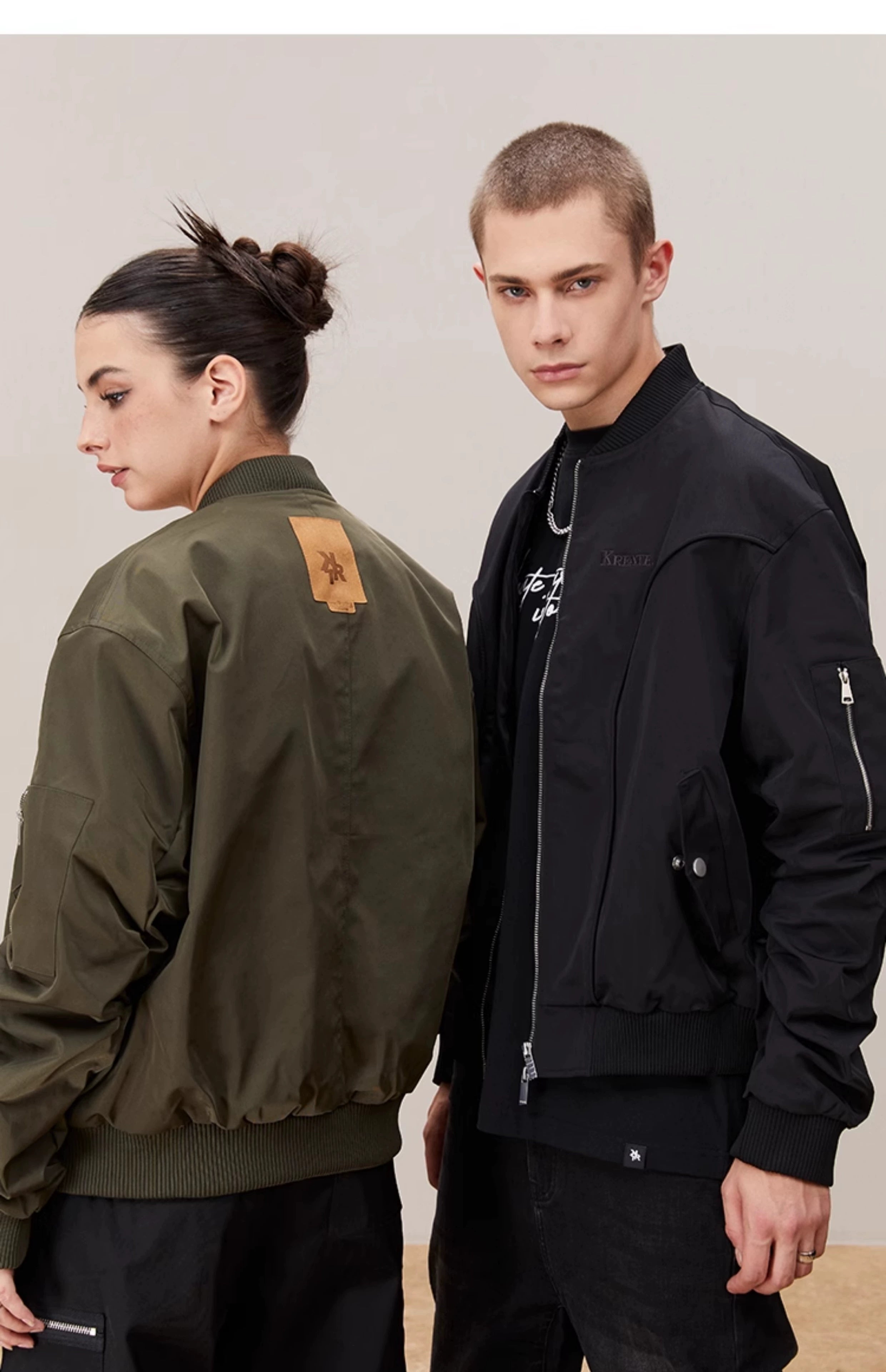 Trendy Ribbed Bomber Jackets