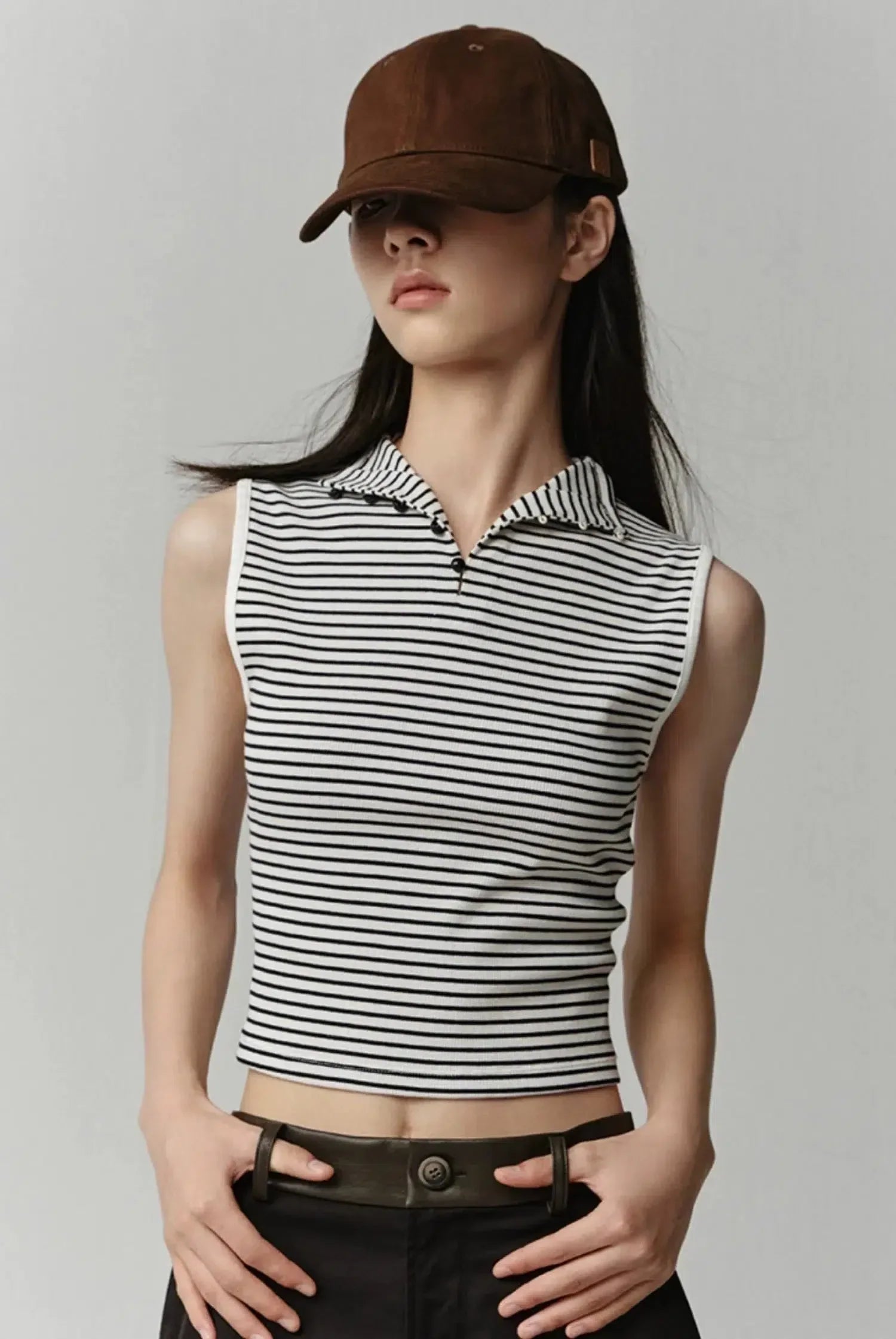Slim Fit Cropped Vest - chiclara