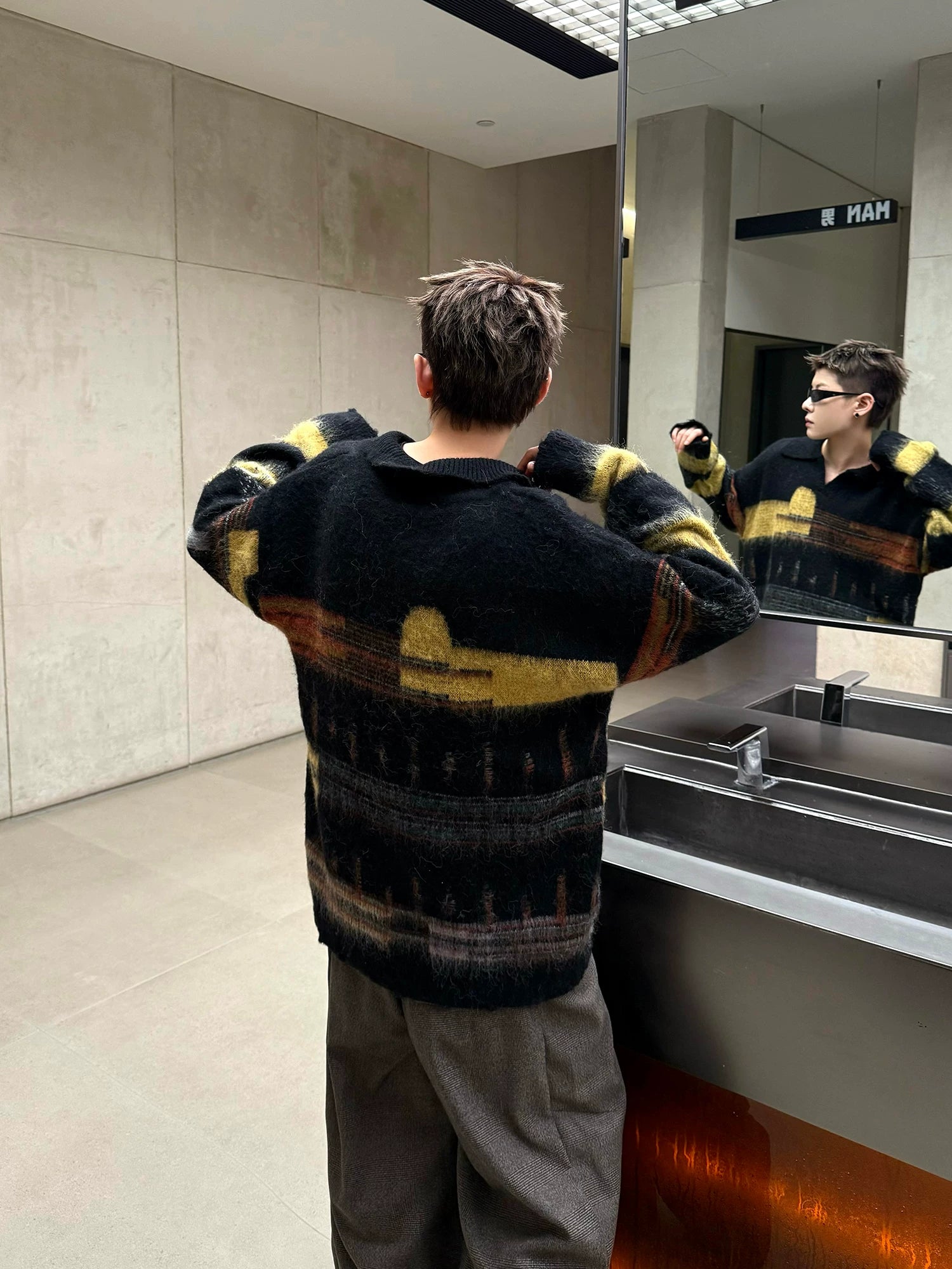 Industrial Halo Brushed Knit Sweater