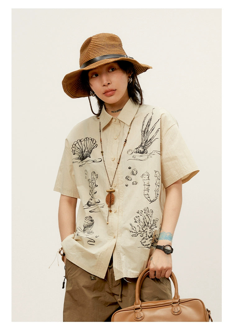 Octopusme Marine Life Print Shirt