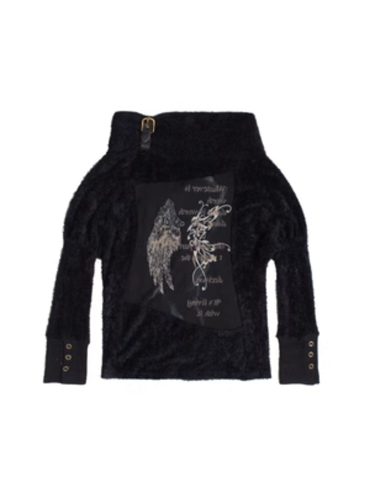 Pull surdimensionné à imprimé punk