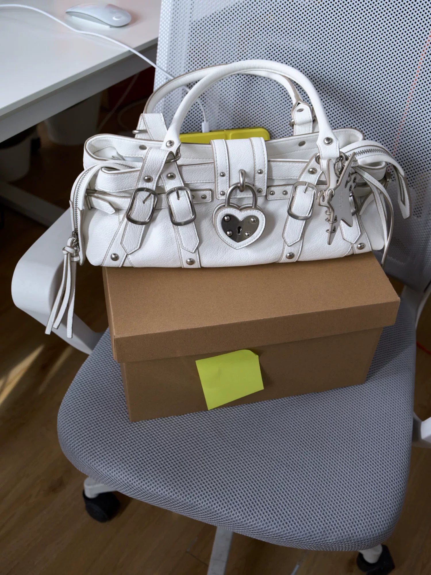 Heart-Lock Belted East-West Satchel - view 1