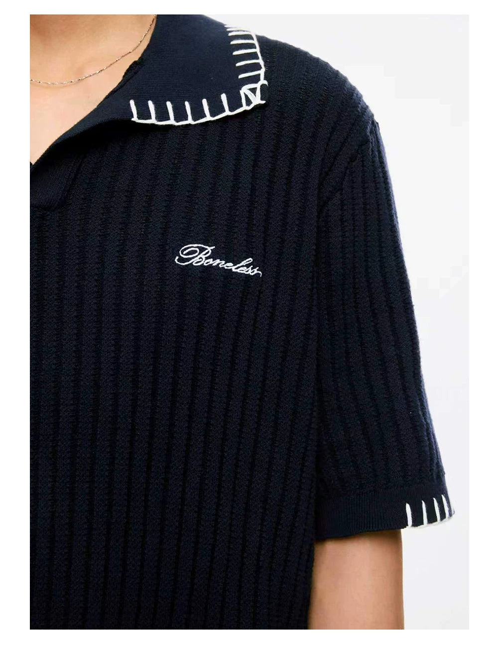 Heritage Whipstitch Ribbed Polo Knit