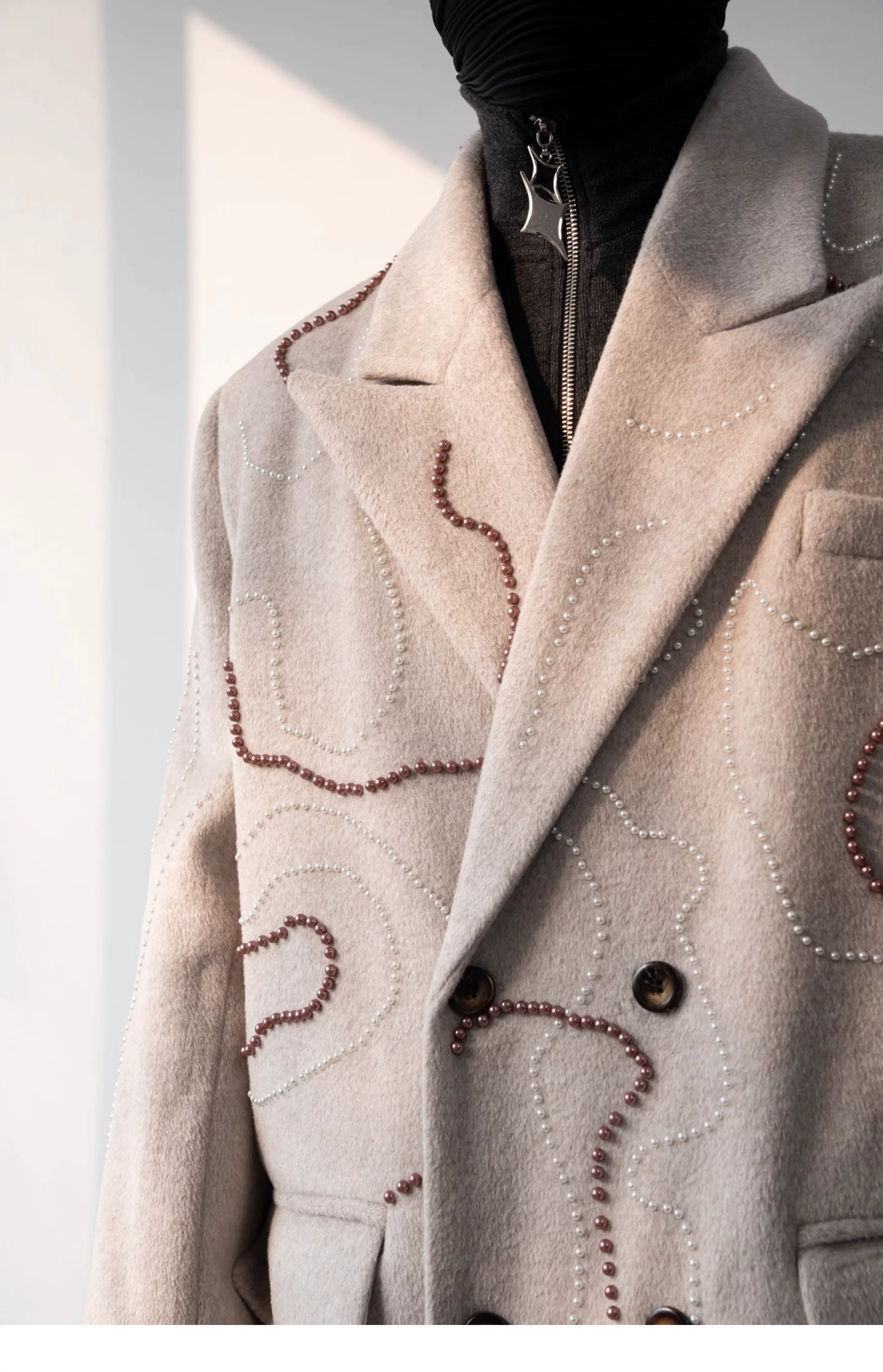 Sandstone Topograph Stitch Coat