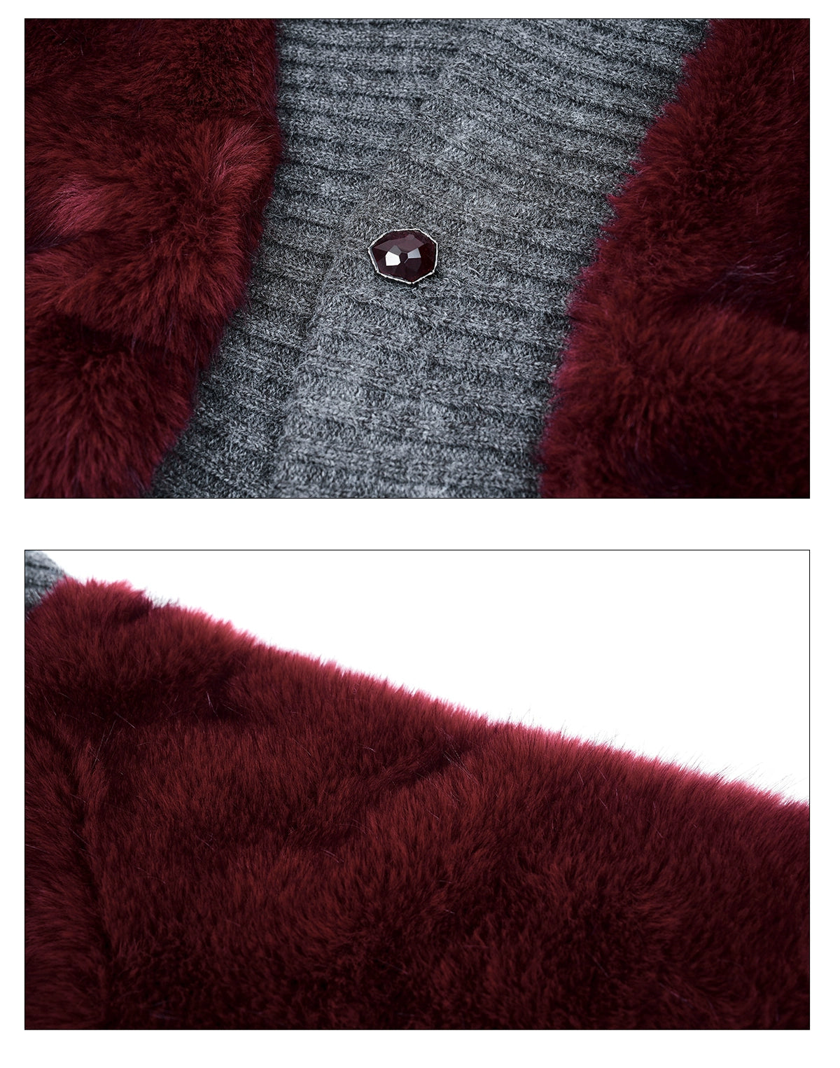 Crimson Cloud Faux Fur Cardi-Jacket