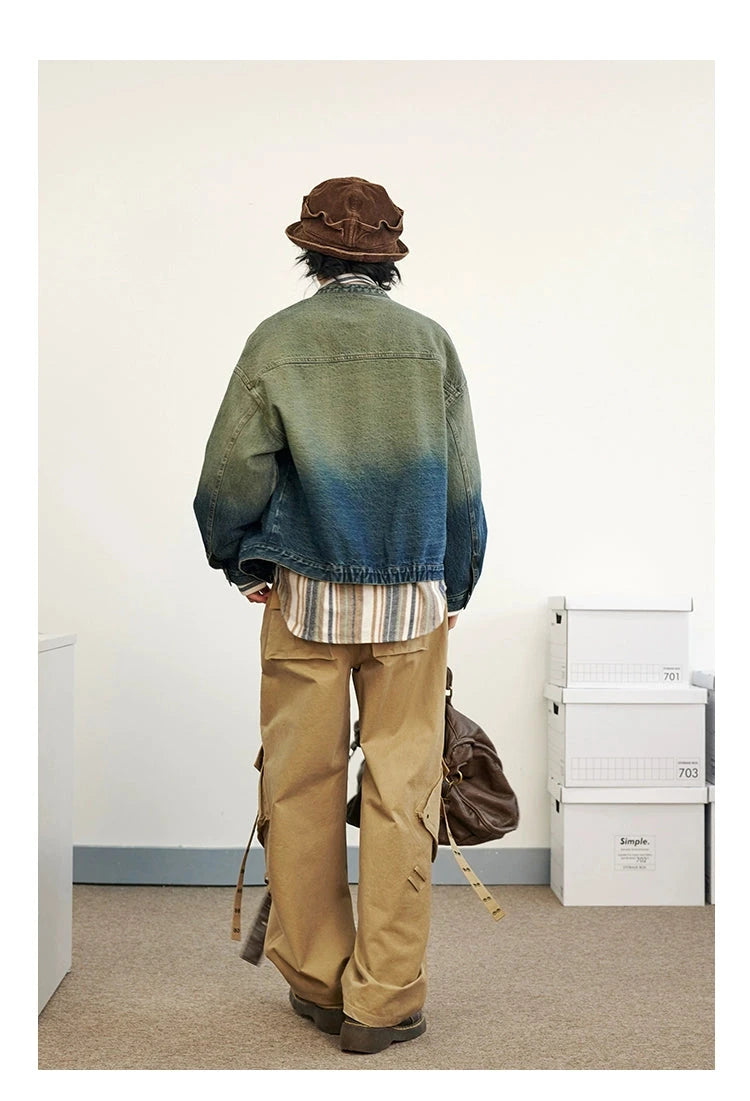 Veste en jean de gradient Octopusme