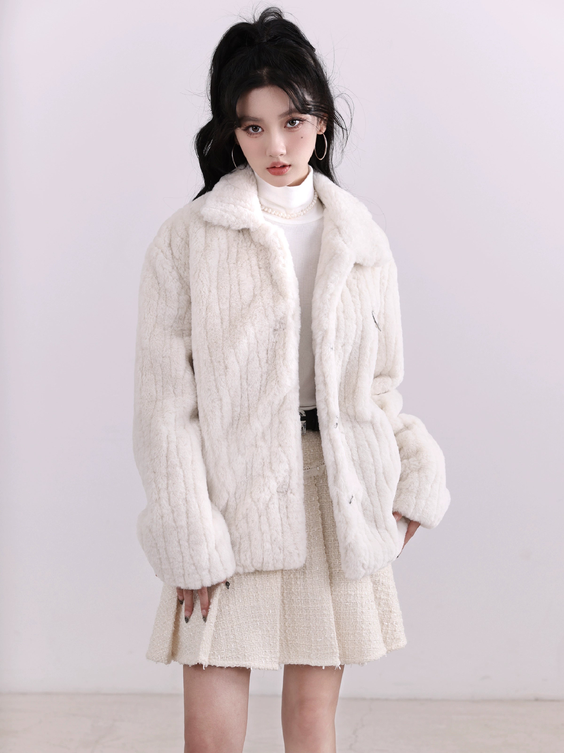 솔리드 컬러 터틀넥 베이스 셔츠