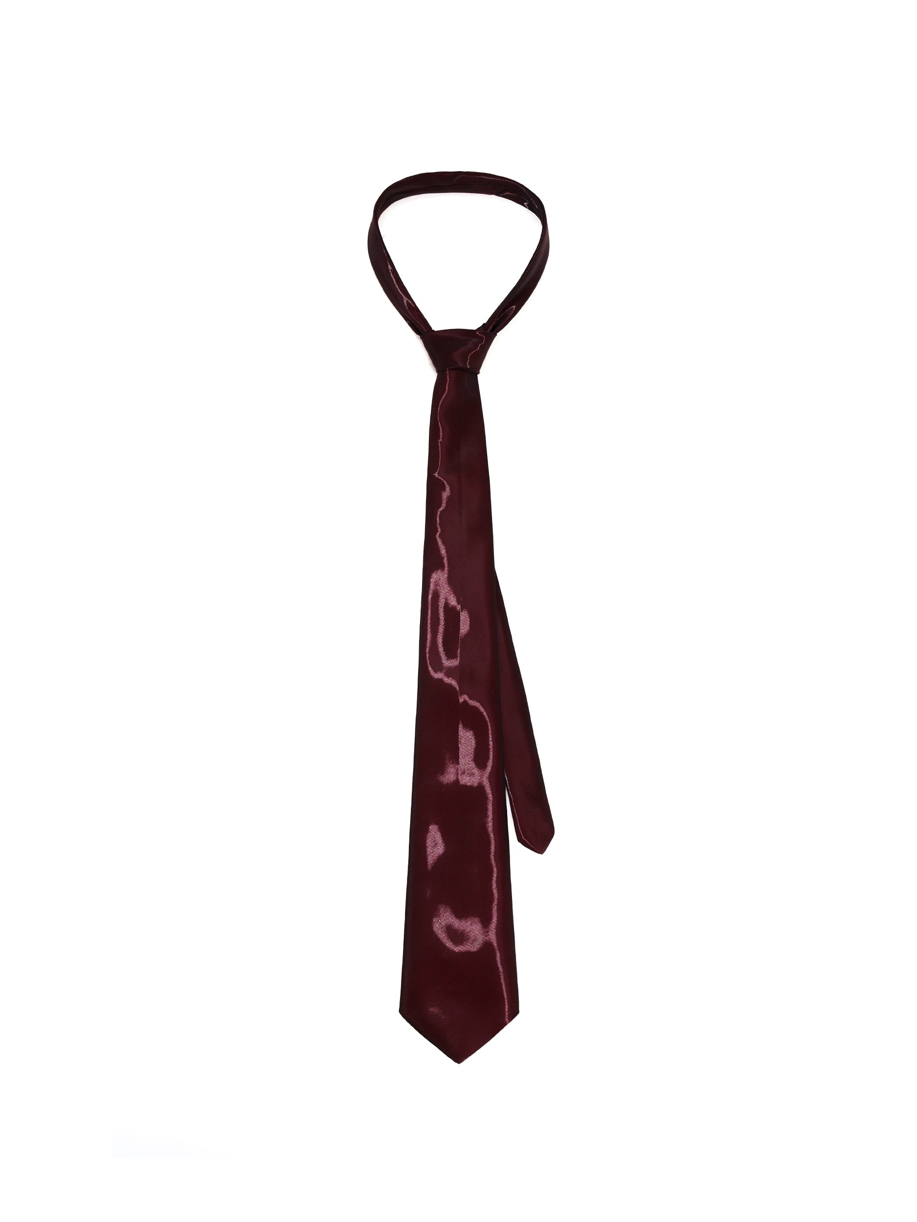 Glossy Black and Burgundy Neckties