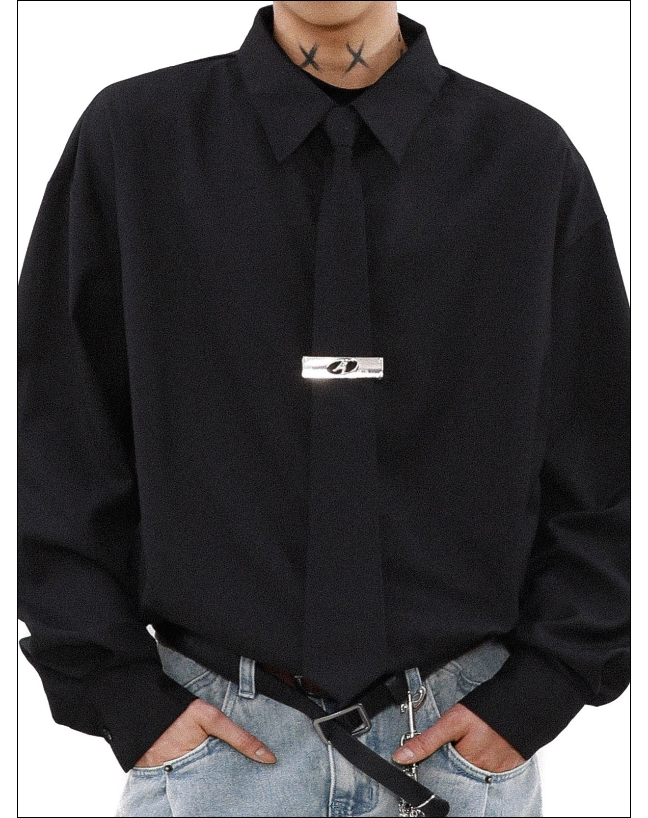 Eclipse Bar Minimalist Slim Tie