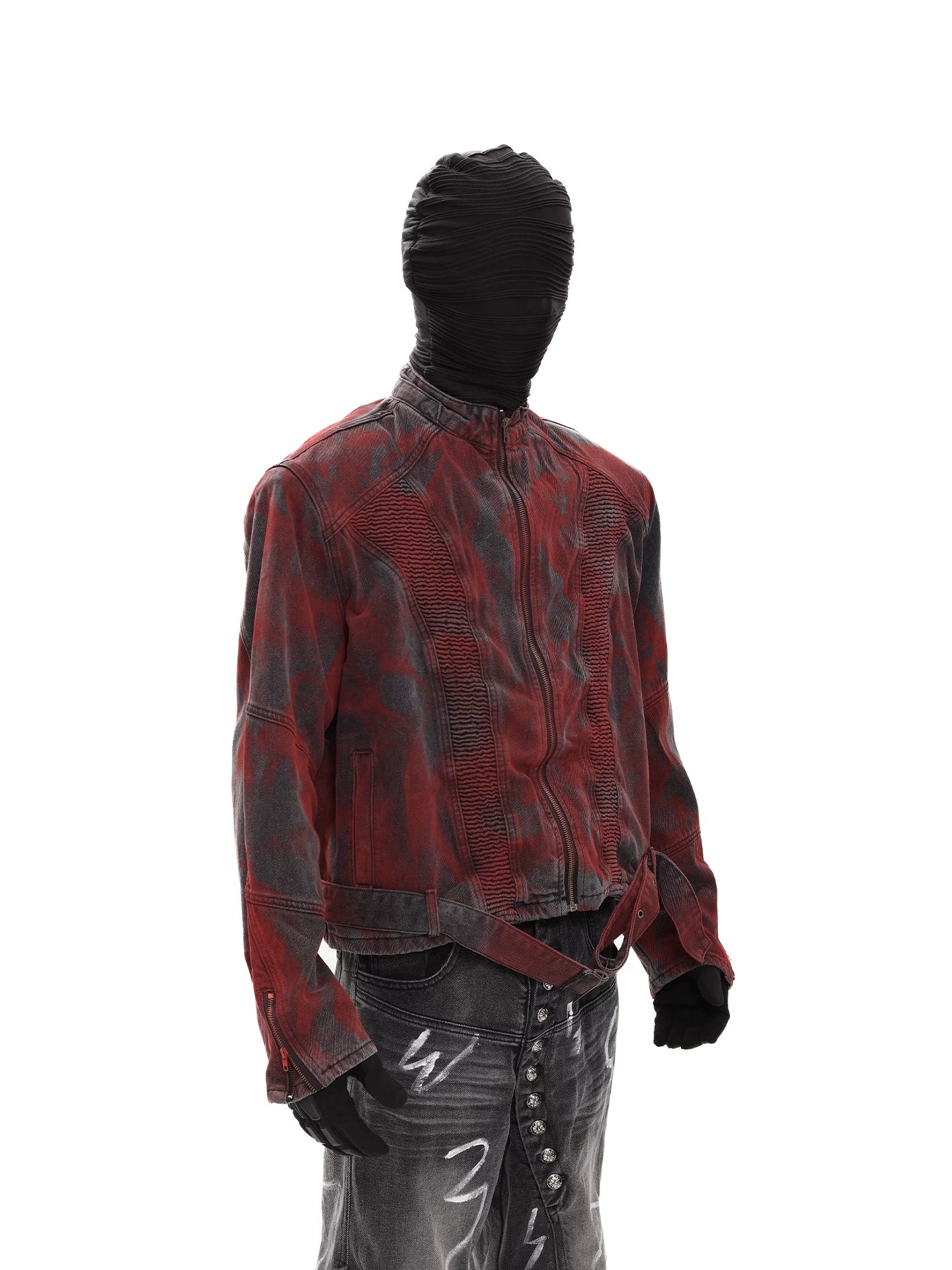 Inferno Drift Ruched Denim Jacket