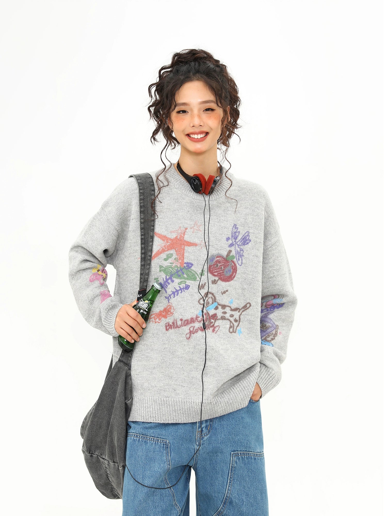 Doodle Daydream Puppy Knit Sweater