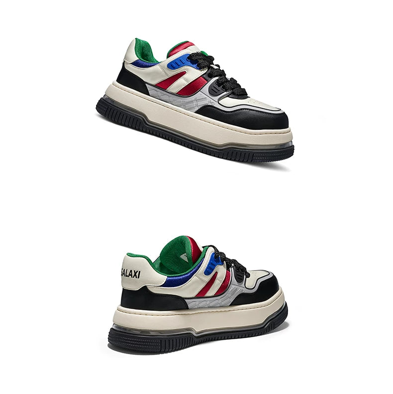 Retro Colorblock Platform Sneakers
