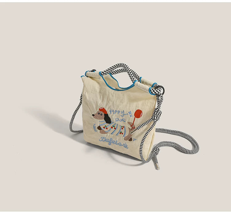 Happy Hotdog Pup Rope Crossbody