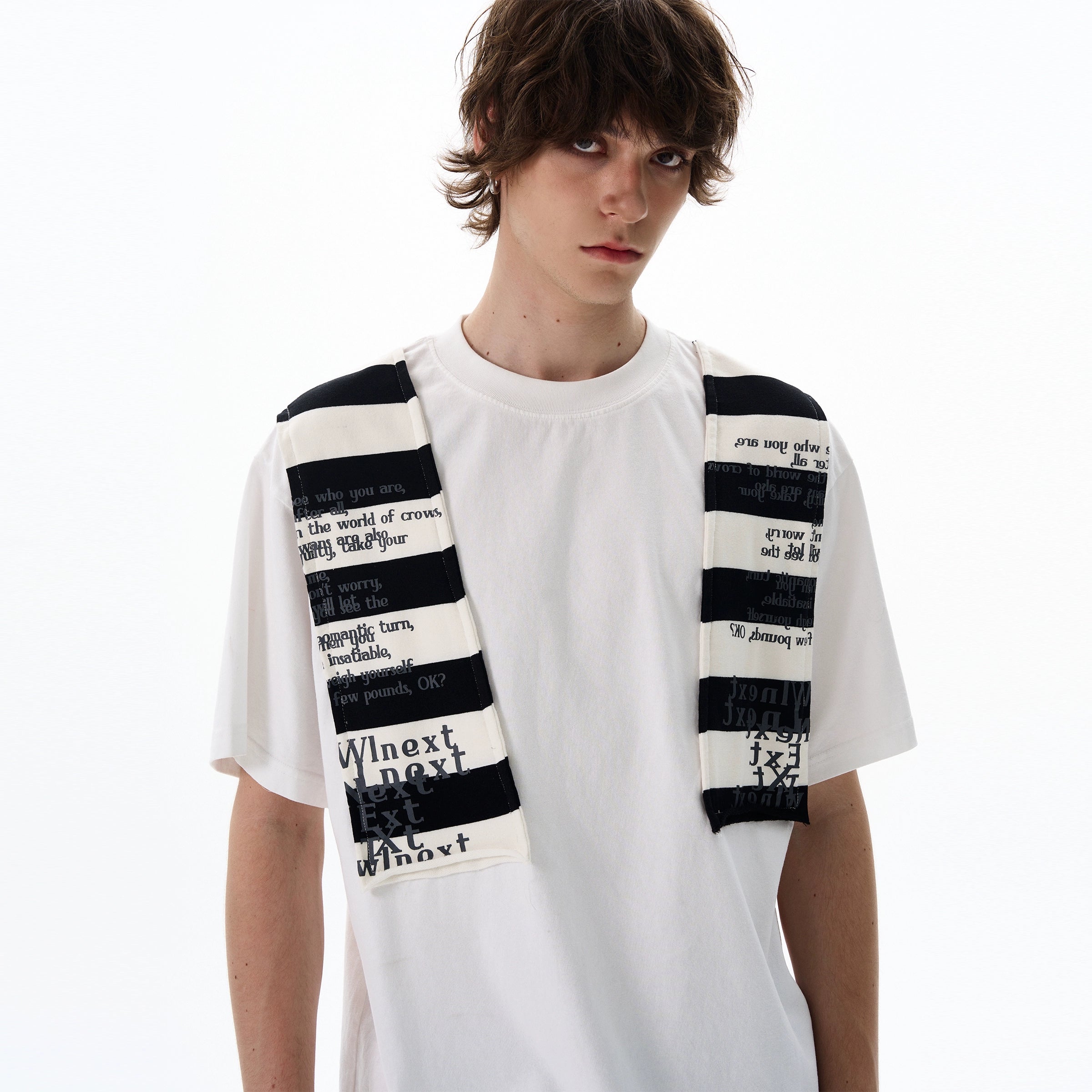 Graphic Stripe Patchwork Tee