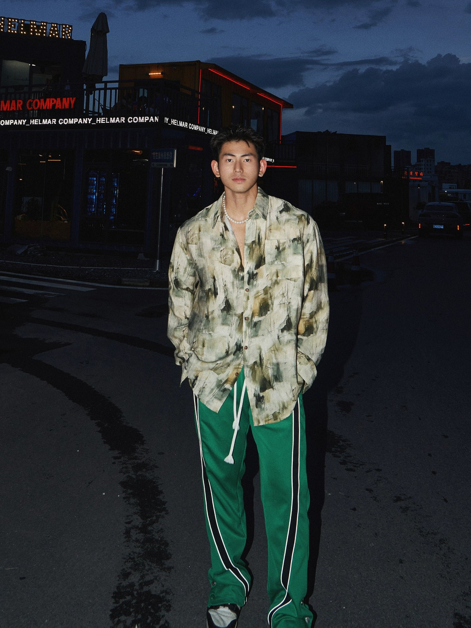 Abstract Paint Long Sleeve Shirt