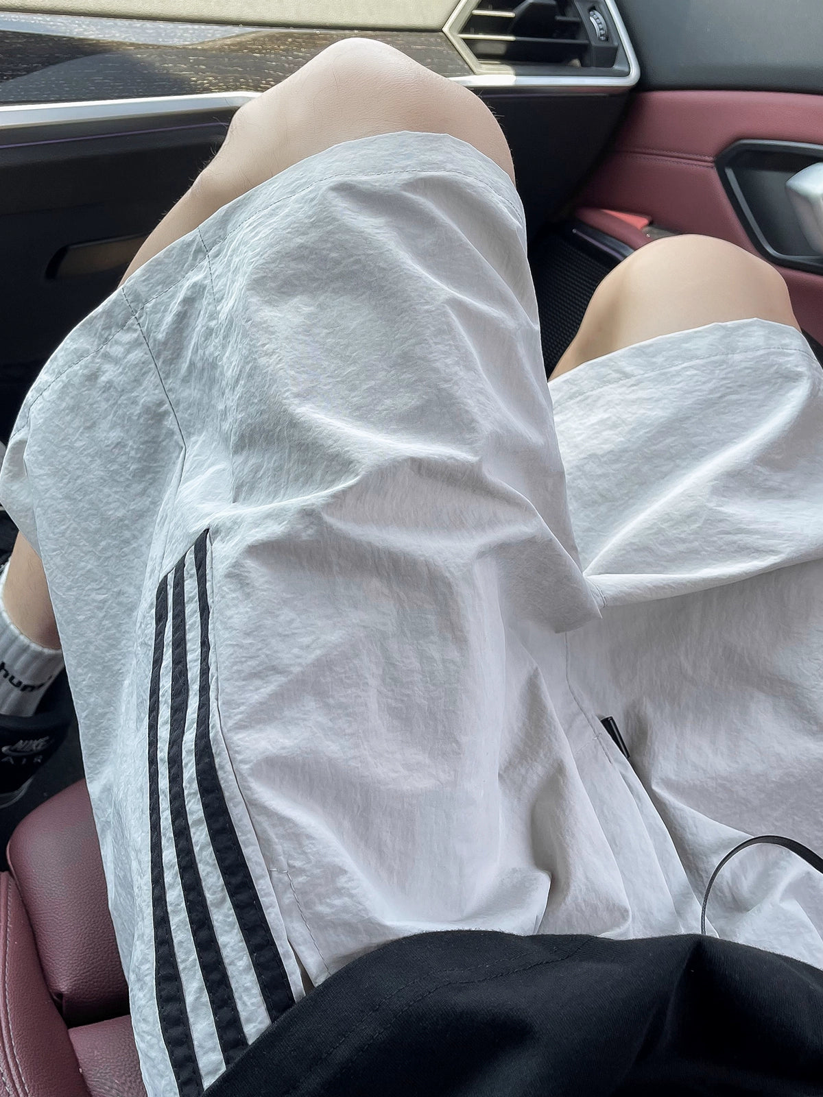 Shiny Stripe Bermuda Shorts