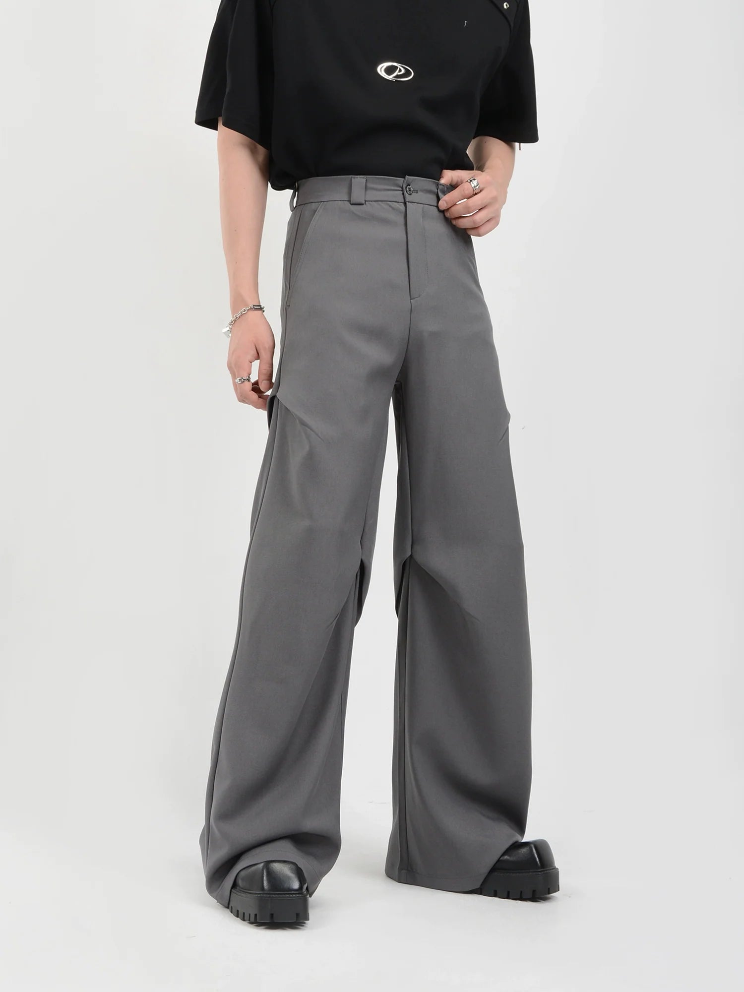 Drape Straight-Leg Trousers