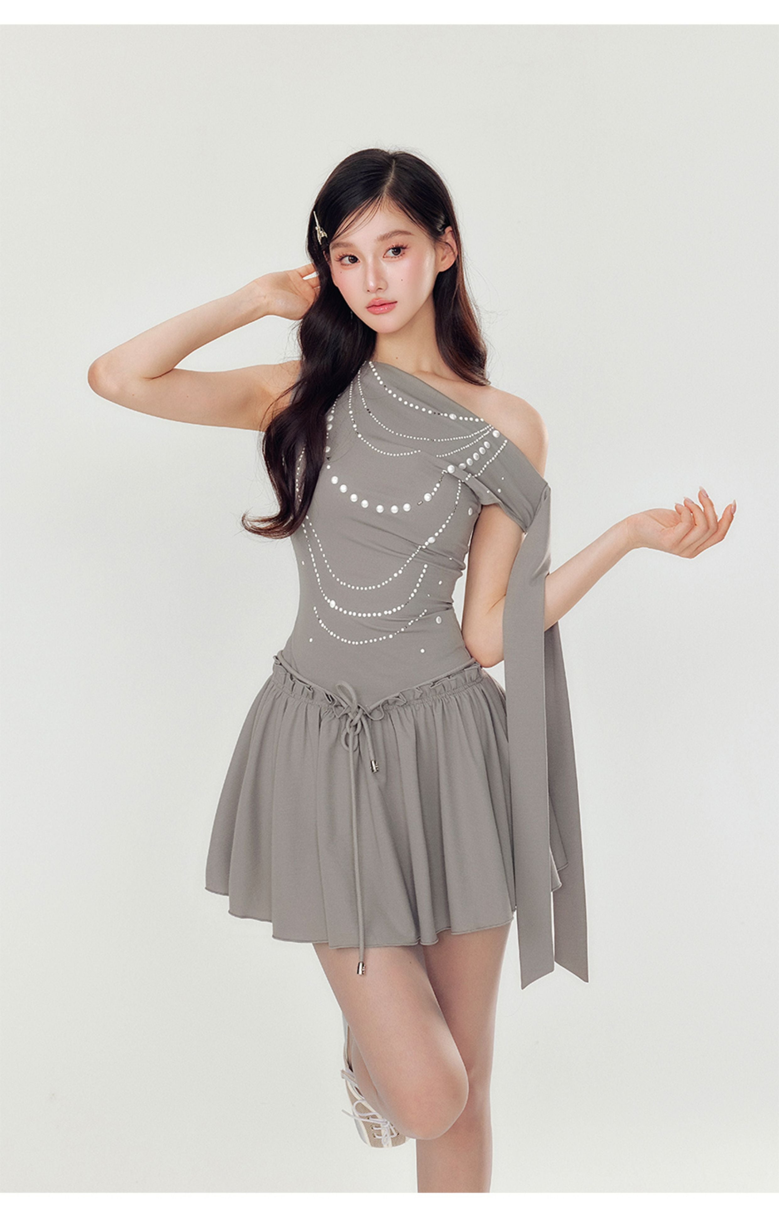 Crystal Chain Mini Party Dress
