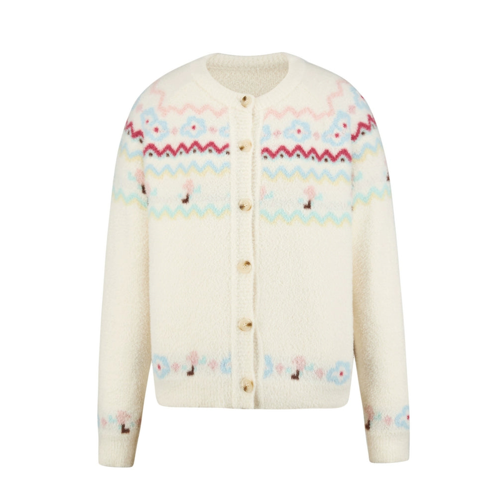 Fair Isle Pattern Cardigan