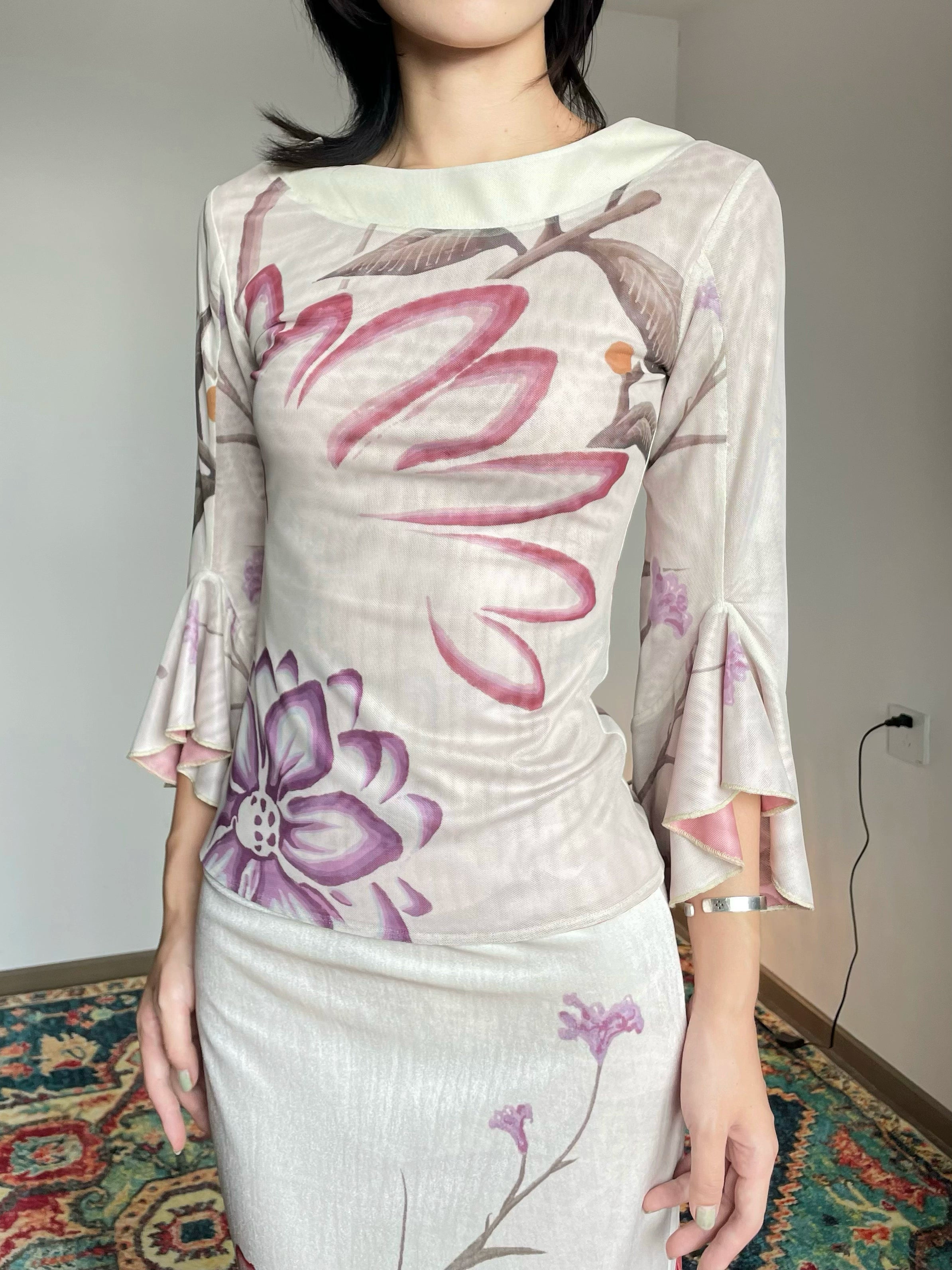 Lotus Bell Sleeve Top