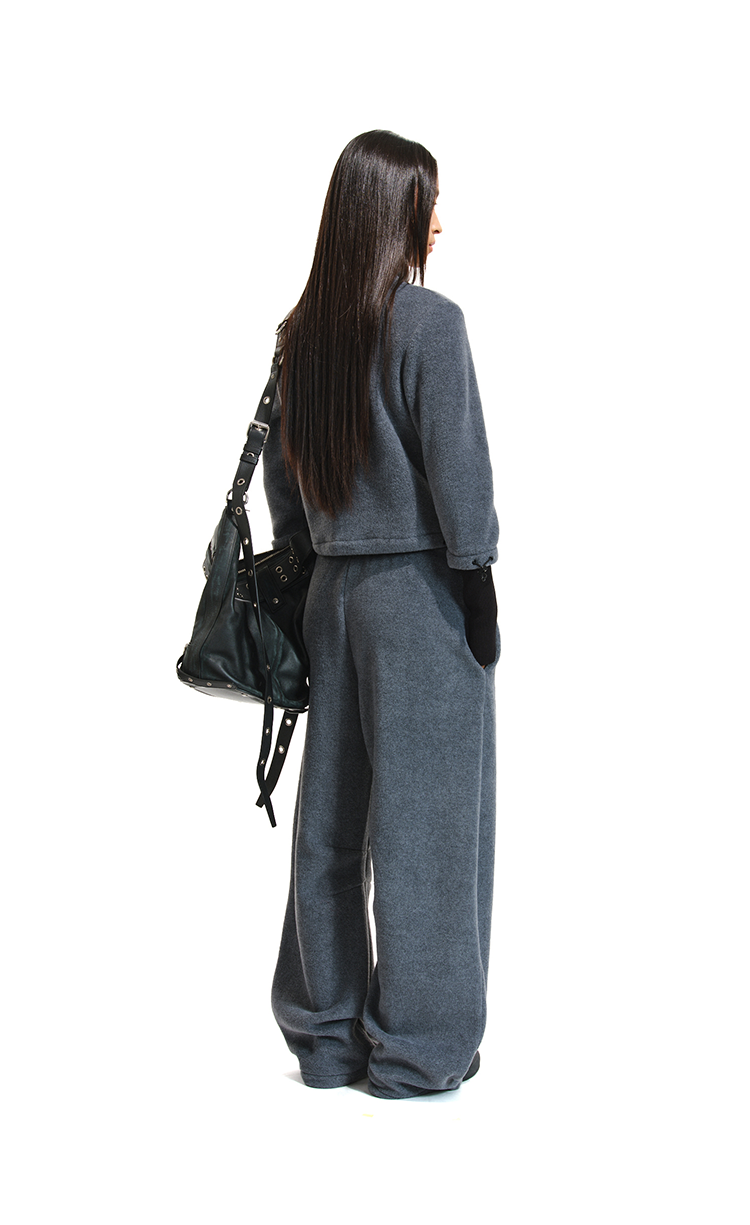 Ensemble de veste chaude et pantalon couteau courbe courte