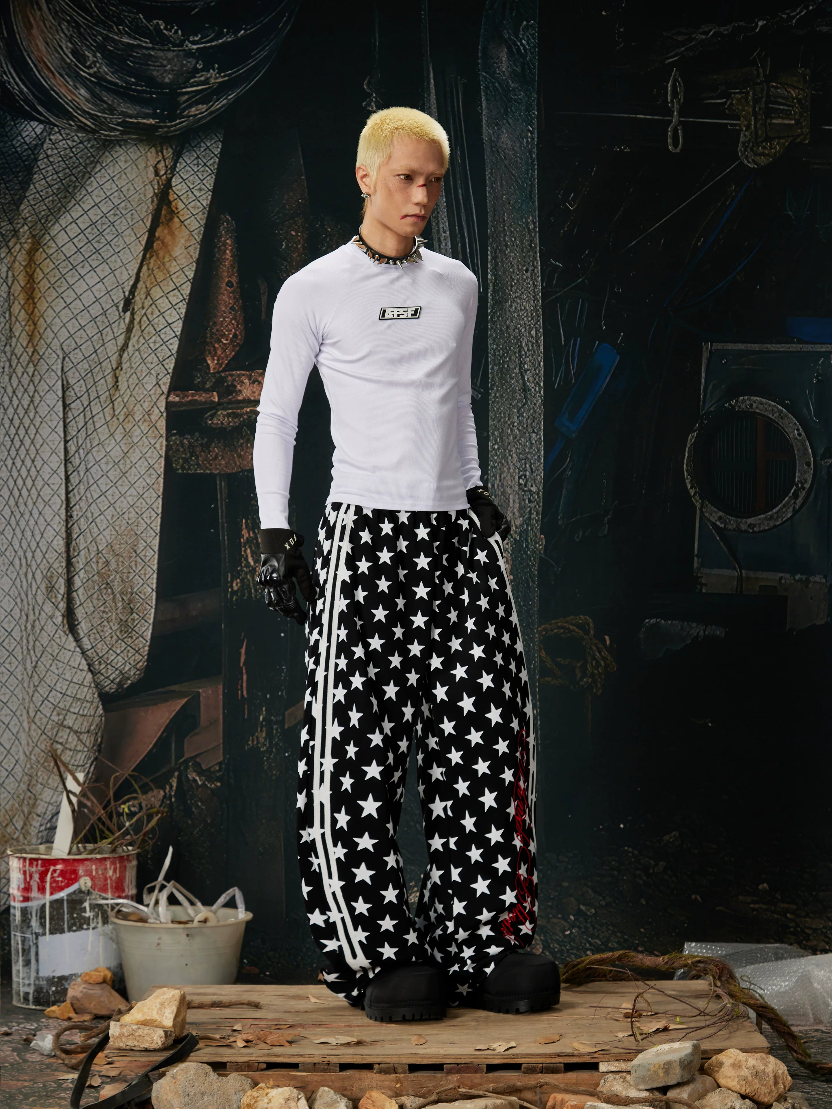 Starlite Riot Wide‑Leg Track Pants