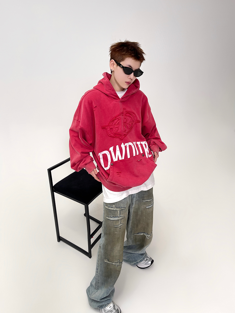 Emblem Oversize Badge Hoodie