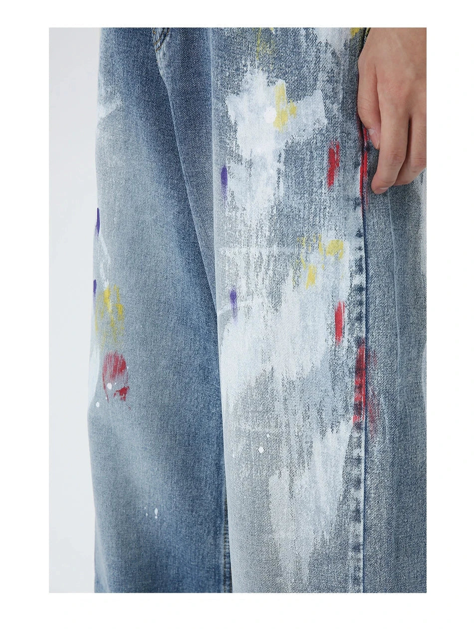 Jeans larges de l'éclat d'avant-garde de relais Voguo