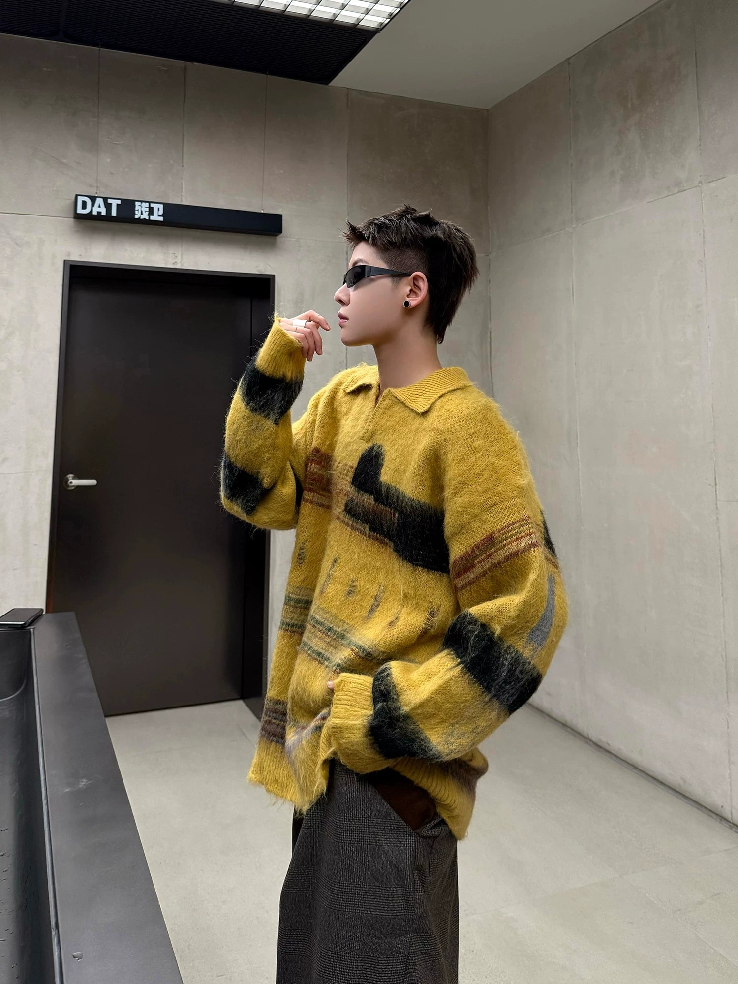 Industrial Halo Brushed Knit Sweater