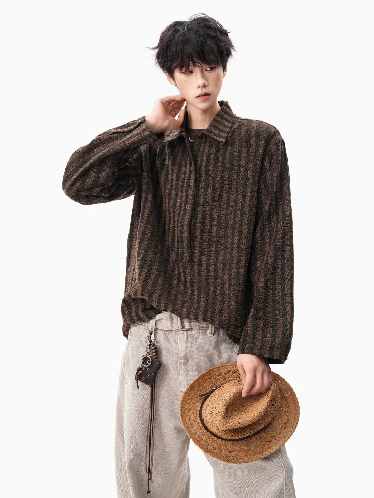 Hazel Loom Textured Stripe Shirt