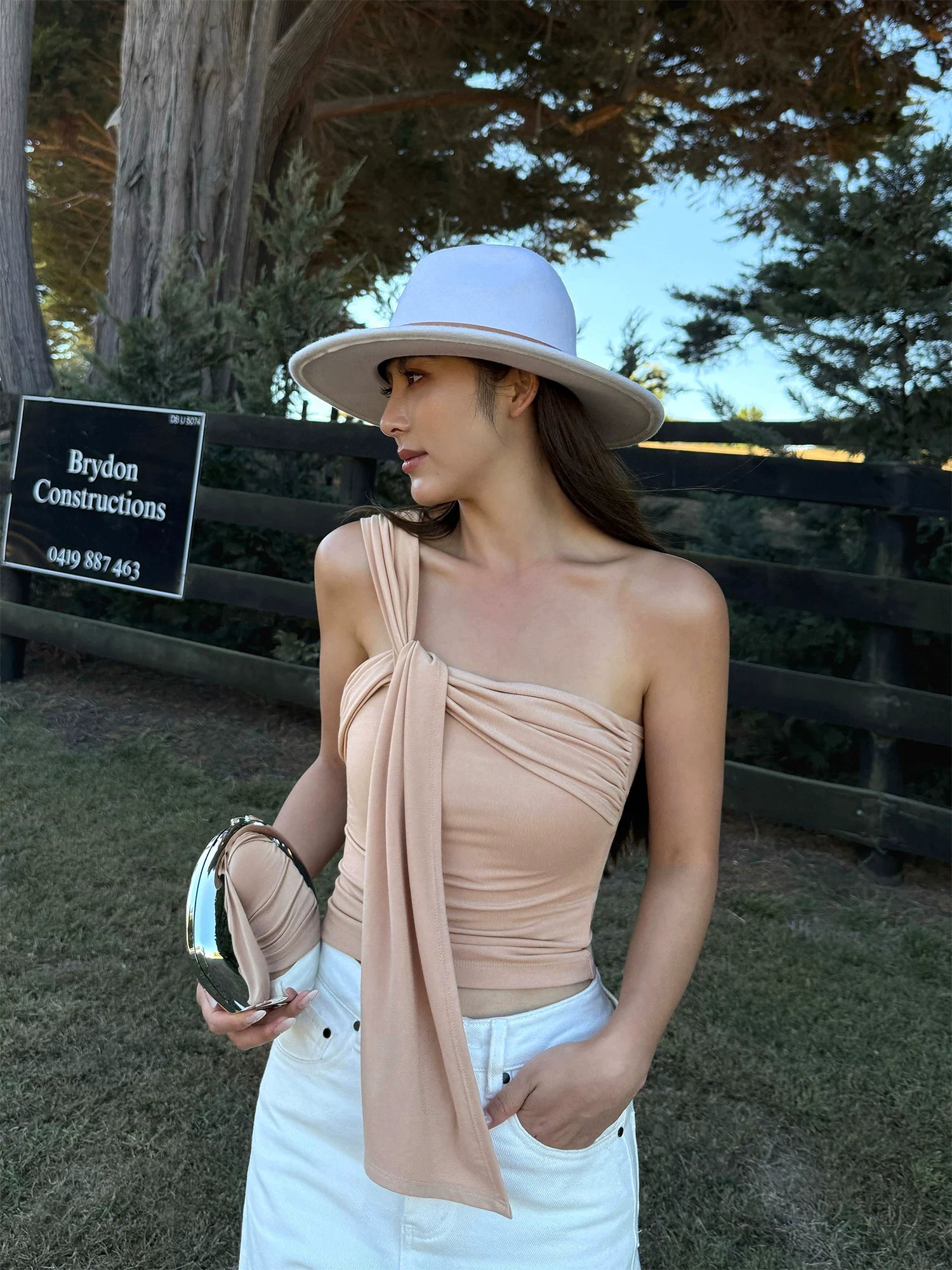 Asymmetric Draped One Shoulder Top