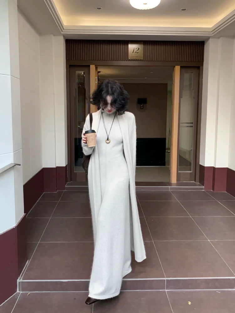 Belted Knit Maxi Cardigan