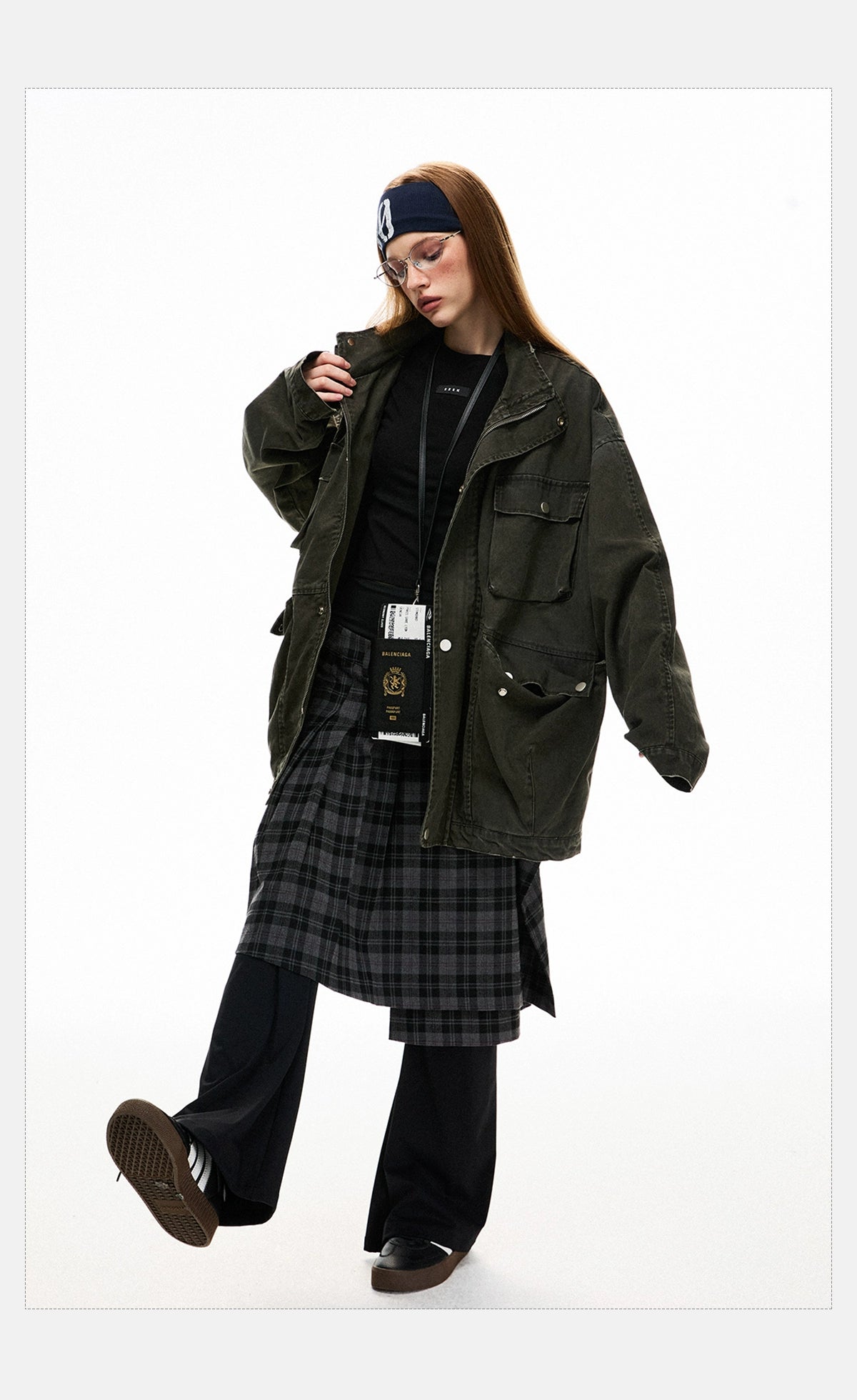 Oversized Olive Green Utility Jacket