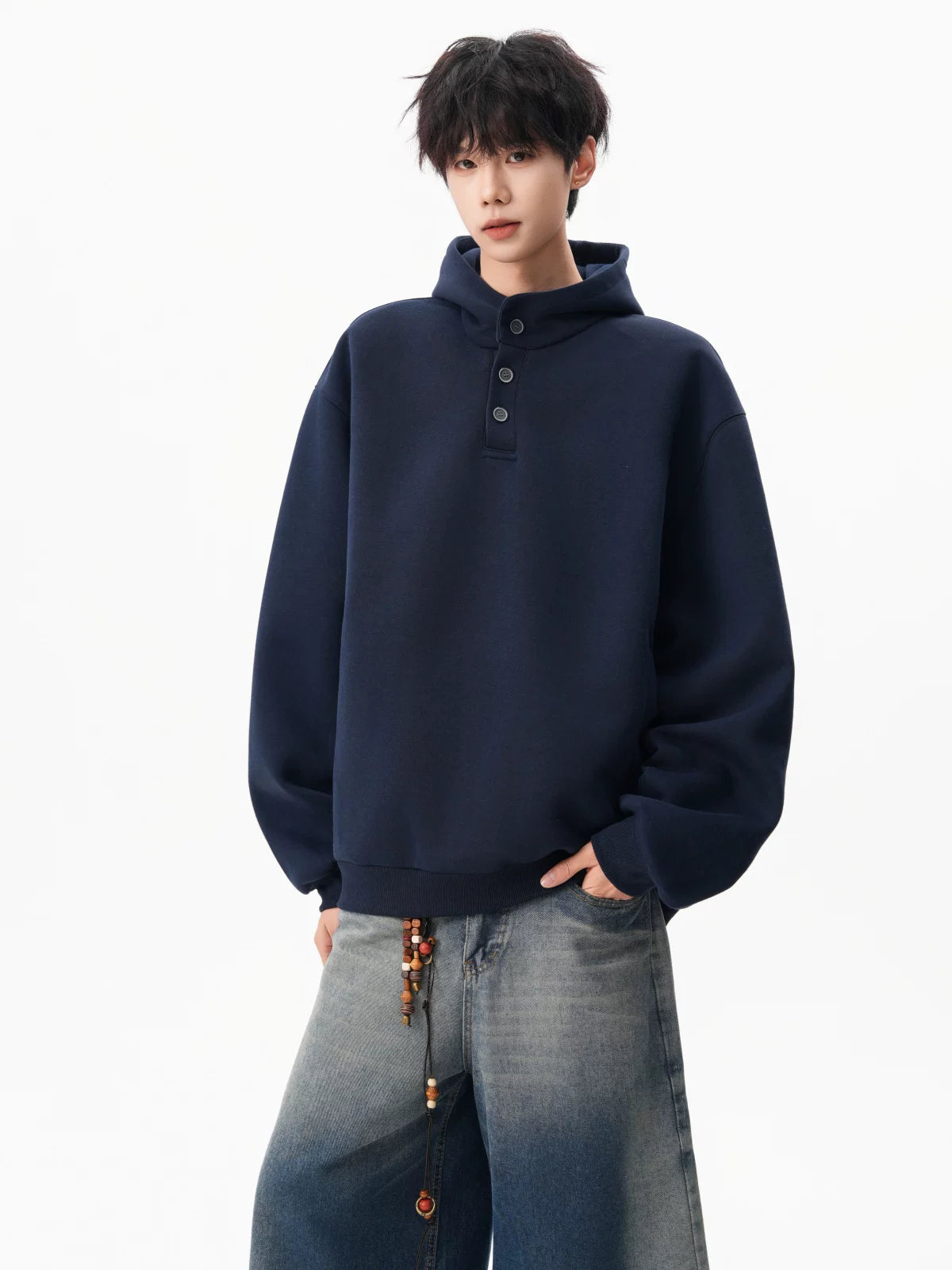 Flannel Trail Henley Hoodie
