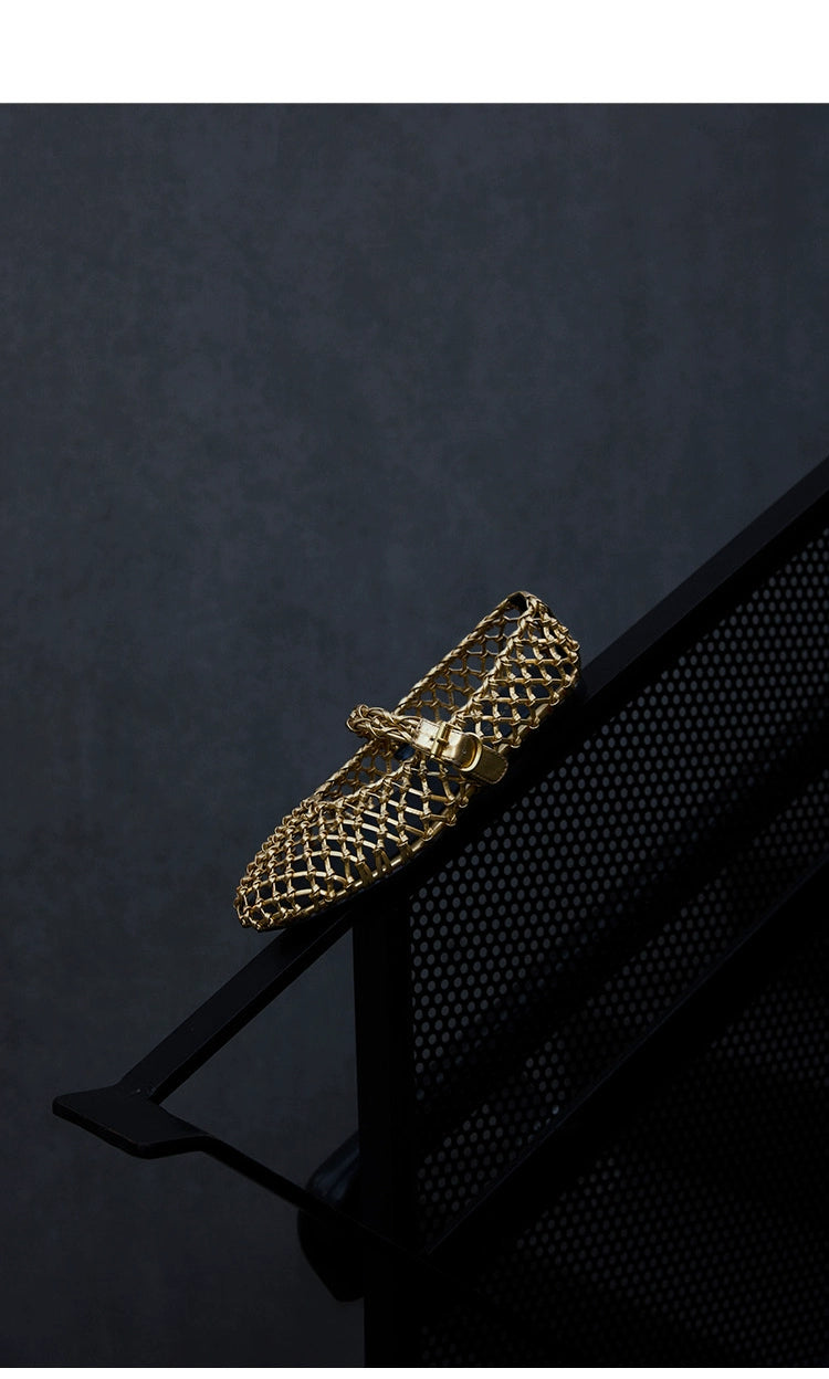 Vintage Lattice Strap Flats