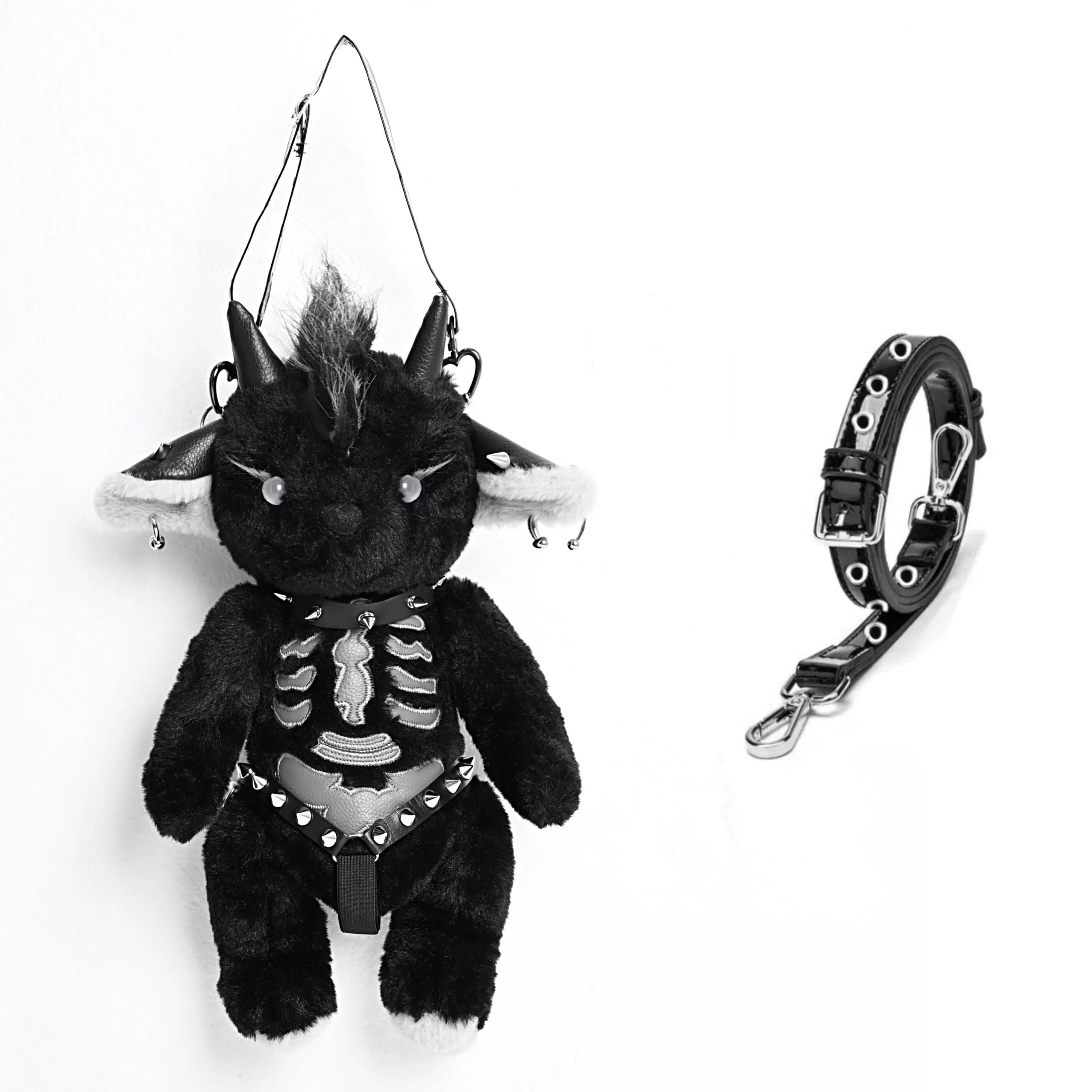 Gothic Plush Skeleton Monster Backpack