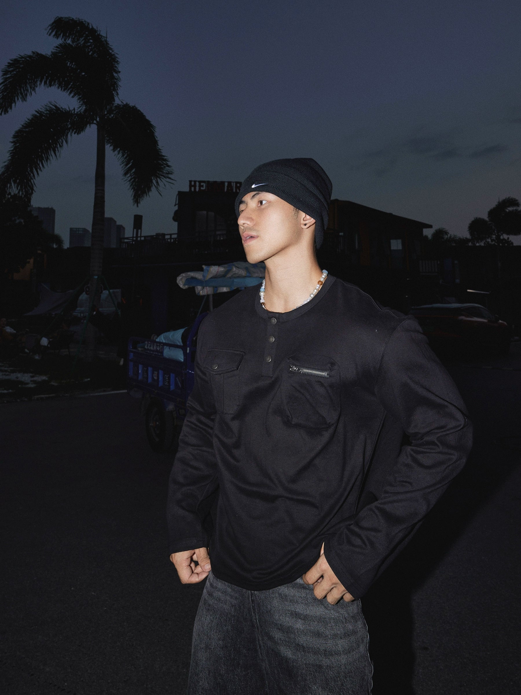 Snowfield Utility Henley Fleece Top