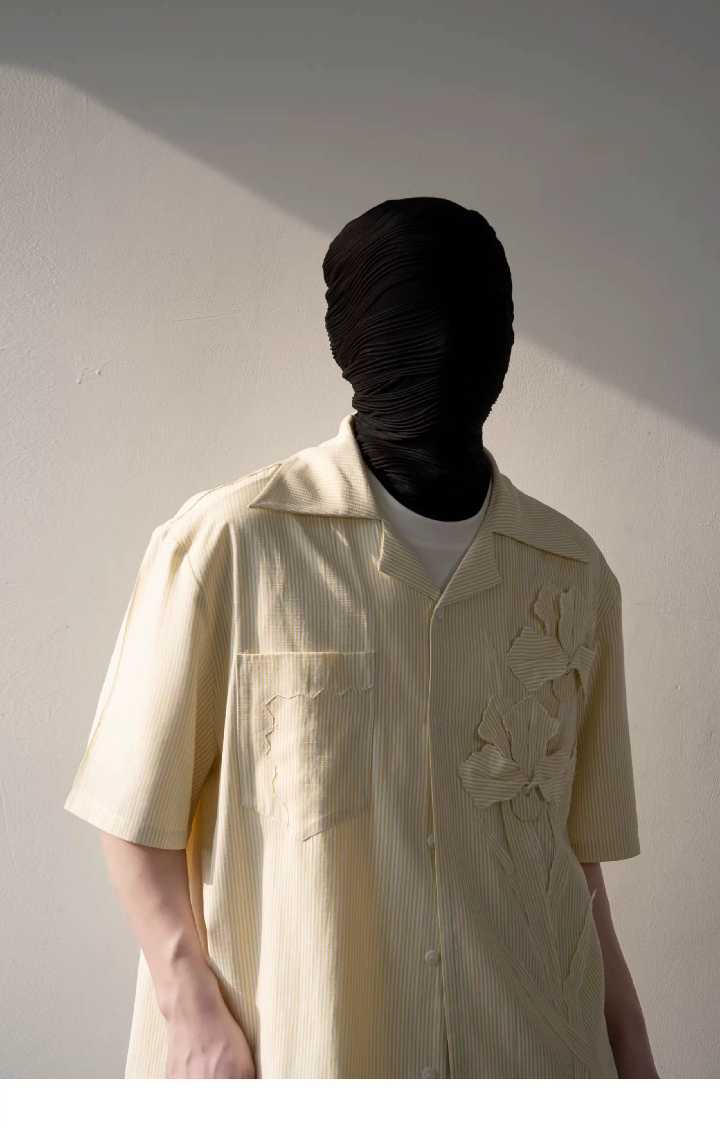 Iris Bloom Stripe Camp Shirt