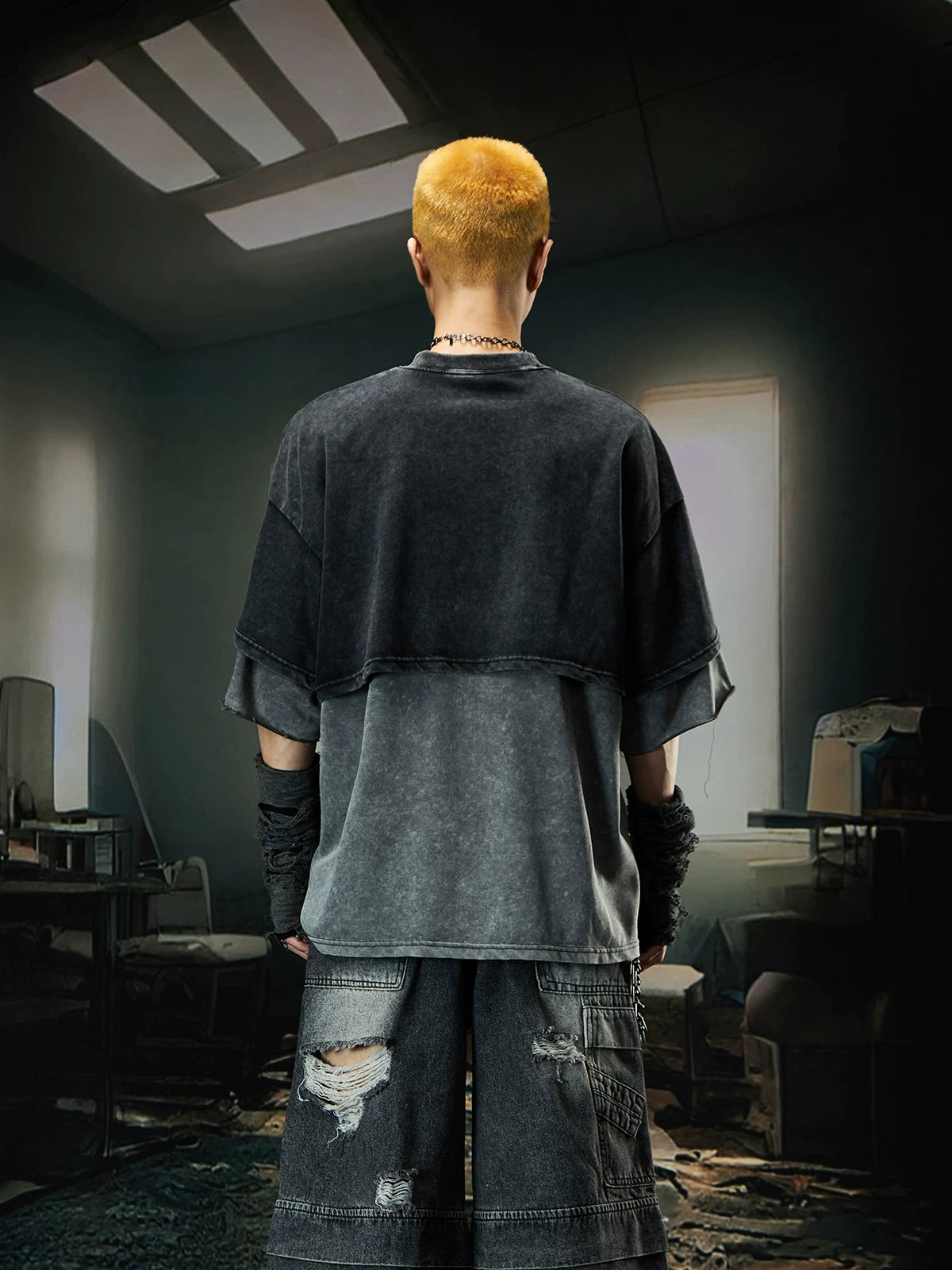 Eclipse Fade Layered Acid-Wash Tee