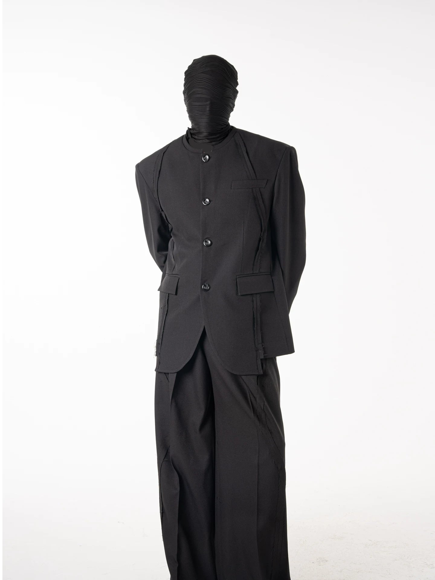 Noir Frame Sculpted Layer Blazer