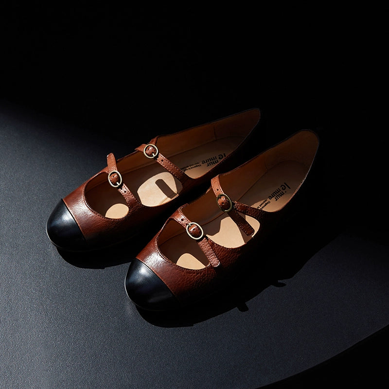Flats with Double Straps and Buckles