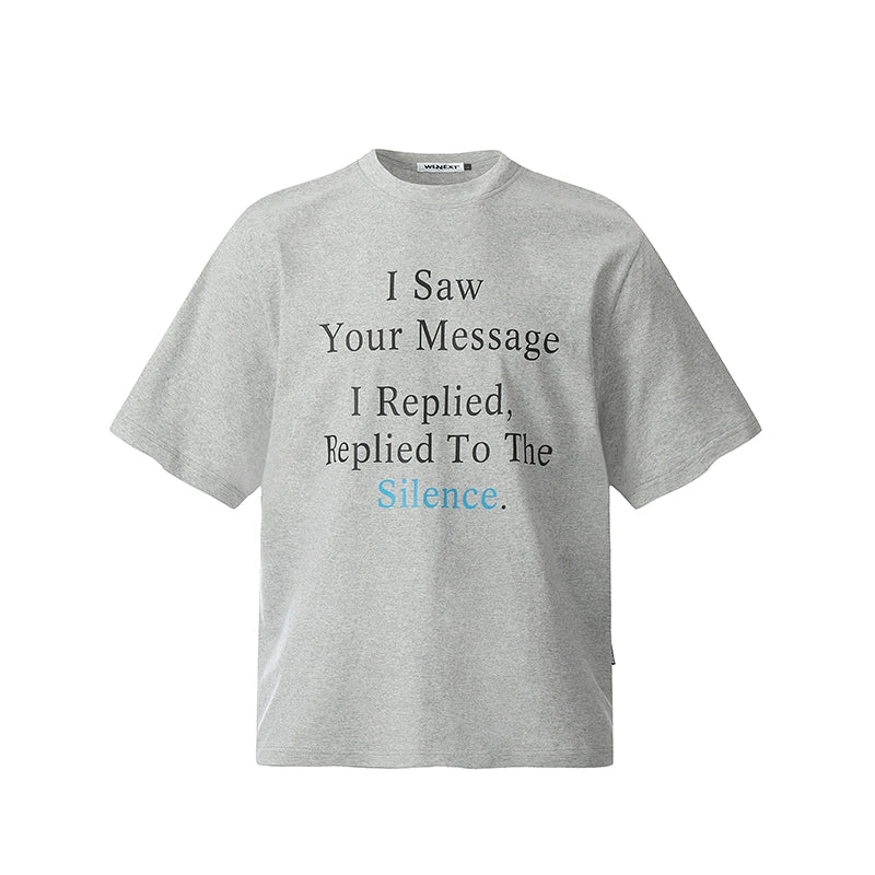 Silence Message Graphic T-Shirt